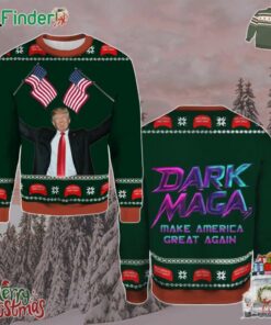 Trump Won Dark Maga Elon Musk Trump Make America Great Again Christmas Holiday Gift Ugly Christmas Sweater