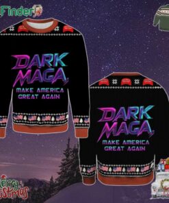 Dark Maga Elon Musk Trump Rally Ugly Christmas Sweater Make America Great Again Ugly Sweater