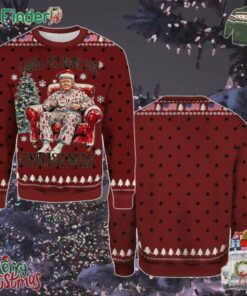 Trump I'll Be Home For Christmas Trump Winning For America White House Christmas Holiday Gift Ugly Christmas Sweater