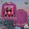 Donald Trump Bubble Gum Pink Sun Glasses Christmas Holiday Gift Ugly Christmas Sweater
