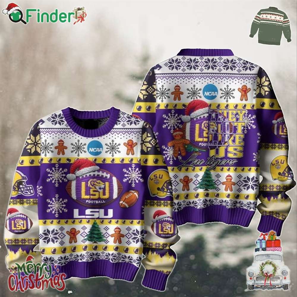 Lsu Tigers Football They Not Like Us Christmas Ugly Sweater For Men For Lsu Tigers Football They Not Like Us Christmas Ugly Sweater For Men For