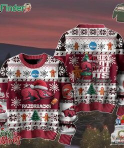 Arkansas Razorbacks Football They Not Like Us Christmas Ugly Sweater