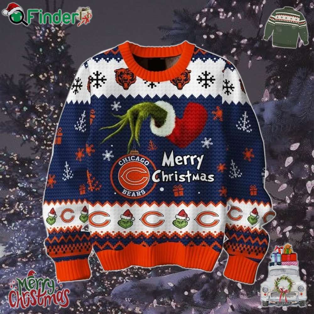 Chicago Bears 2024 Football Fan Merry Christmas Ugly Sweater Chicago Bears 2024 Football Fan Merry Christmas Ugly Sweater