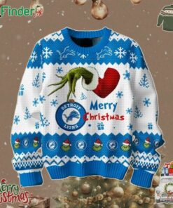 Detroit Lions 2024 Football Fan Merry Christmas Ugly Sweater