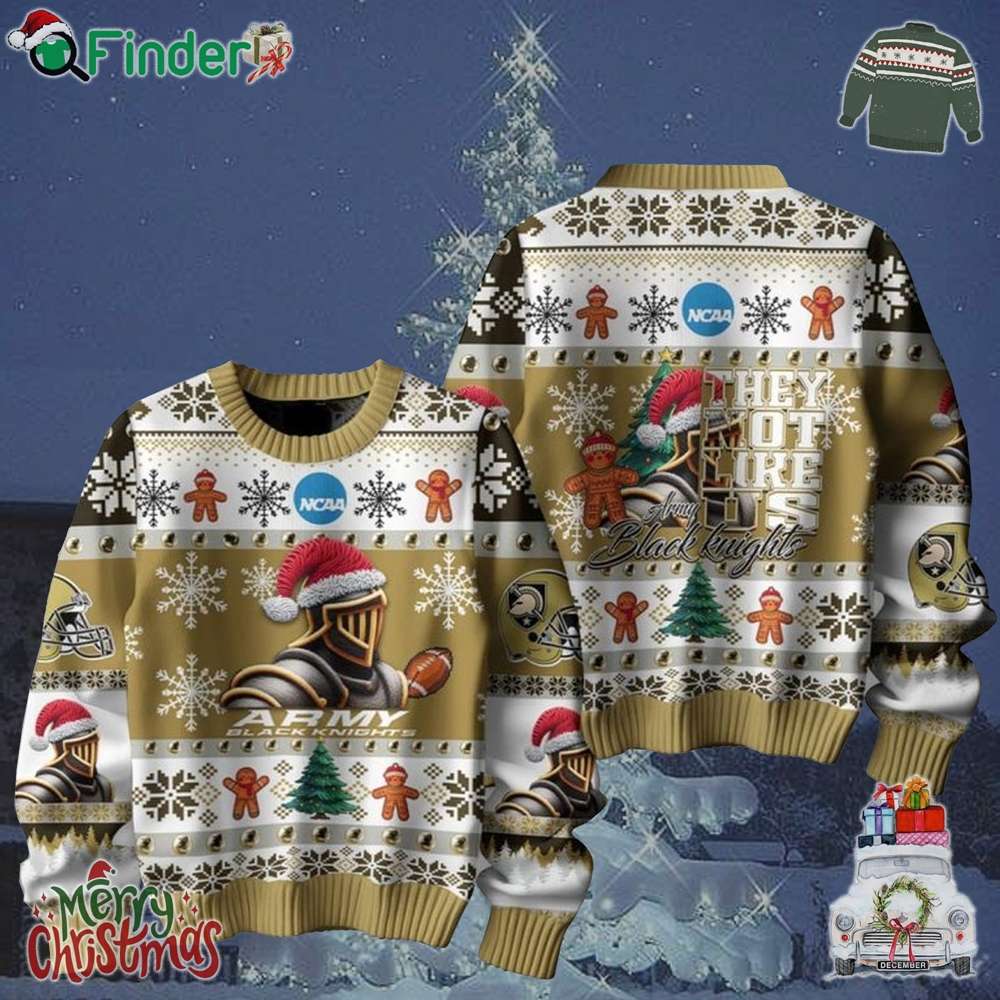 Army Black Knights Football They Not Like Us Christmas Ugly Sweater Army Black Knights Football They Not Like Us Christmas Ugly Sweater