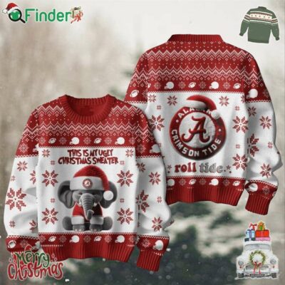 Alabama Crimson Tide Roll Tide This Is My Christmas 2024 Ugly Sweater