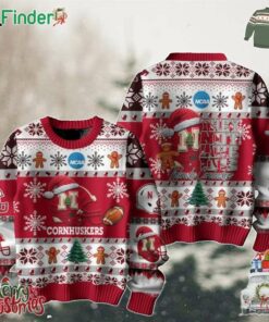 Nebraska Cornhuskers Football They Not Like Us Christmas Ugly Sweater
