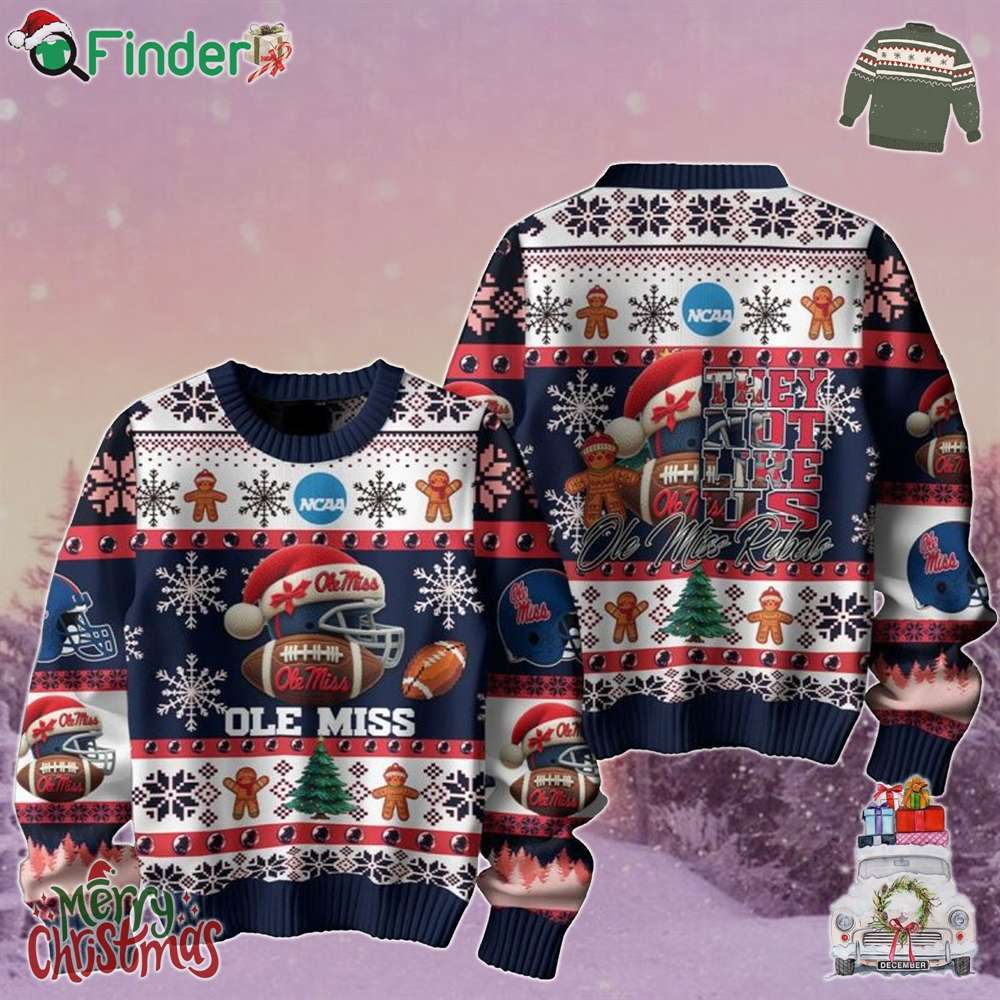 Ole Miss Rebels Christmas They Not Like Us Rebels Ugly Sweater Ole Miss Rebels Christmas They Not Like Us Rebels Ugly Sweater