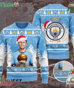 Manchester City Champions Four-in-a-row Christmas 2024 Ugly Sweater