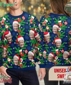 Donald Trump Face Christmas Ugly Sweater Santa Trump 2024 Ugly Xmas Sweatshirt