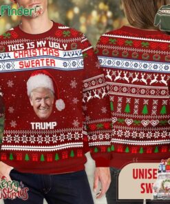 Donald Trump This Is My Christmas Ugly Sweater Santa Trump 2024 Ugly Christmas Sweatshirt