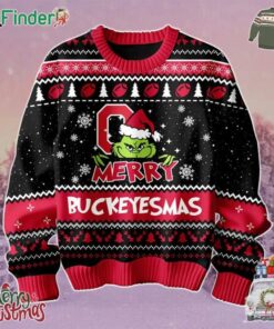 Ohio State Buckeyes Grinch Christmas Merry Buckeyesmas Ugly Sweater