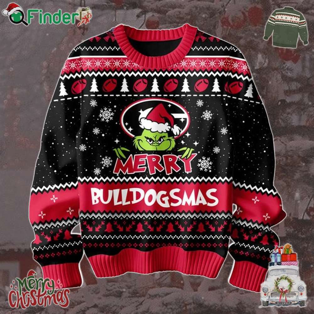Georgia Bulldogs Grinch Christmas Merry Bulldogsmas Ugly Sweater Georgia Bulldogs Grinch Christmas Merry Bulldogsmas Ugly Sweater