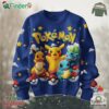 Pokemon Pikachu And Friends Celebrating Christmas Ugly Sweater