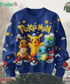 Pokemon Pikachu And Friends Celebrating Christmas Ugly Sweater