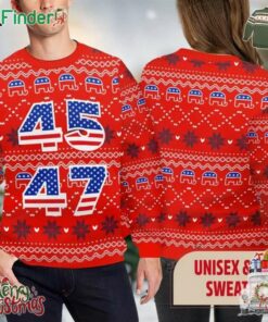 Trump 45 47 Ugly Christmas Sweater