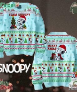Snoopy Peanuts Merry Xmas Christmas Blue Ugly Sweater
