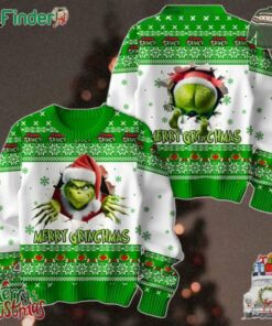 The Grinch Ew People Hate People Merry Christmas Ugly Sweater Green