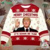 Trump Merry Christmas Its Gonna Be Yuge 2024 Ugly Christmas Sweater