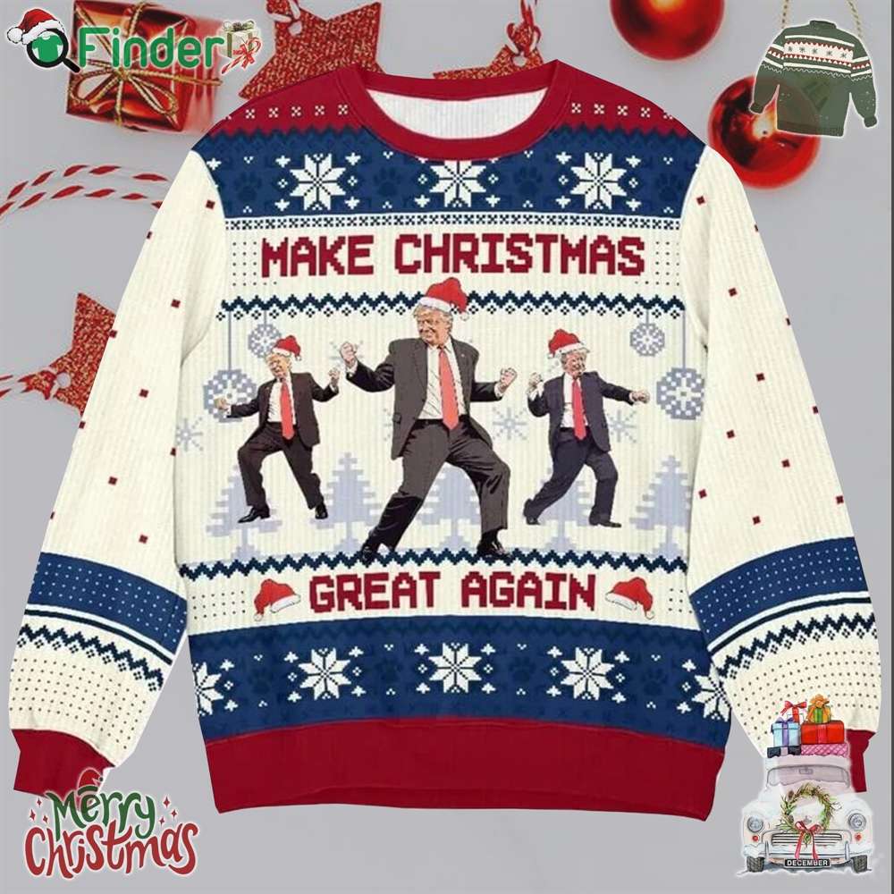 Trump Dance Make Christmas Great Again Ugly Sweater Trump Dance Make Christmas Great Again Ugly Sweater