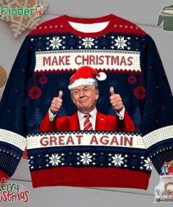 Trump Maga Make Christmas Great Again 2024 Ugly Sweater Trump Won