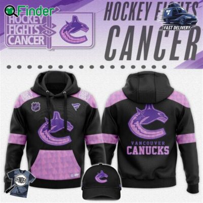 Hockey Fights Cancer Vancouver Canucks Unisex Hoodie