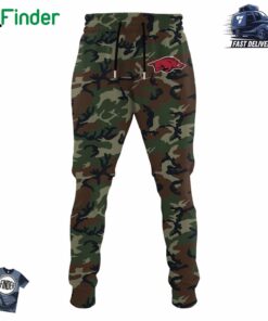 Arkansas Razorbacks 2024 Military Appreciation Club Pullover Hoodie Camo