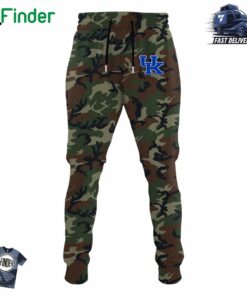 Kentucky Wildcats 2024 Military Appreciation Club Pullover Hoodie Camo