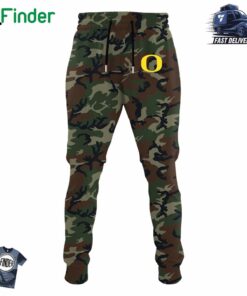 Oregon Ducks 2024 Military Appreciation Club Pullover Hoodie Camo