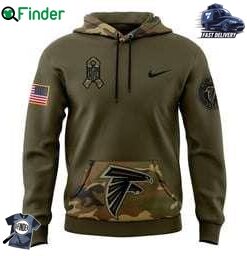 Atlanta Falcons Nike Camo 2024 Salute To Service Club Fleece Pullover Hoodie For Fans