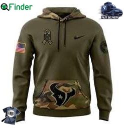 Mens Houston Texans Nike Camo 2024 Salute To Service Club Fleece Pullover Hoodie
