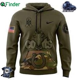 Indianapolis Colts Nike Camo 2024 Salute To Service Club Fleece Pullover Hoodie