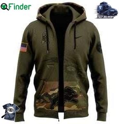 Mens Detroit Lions Nike Camo 2024 Salute To Service Club Fleece Pullover Zip Hoodie