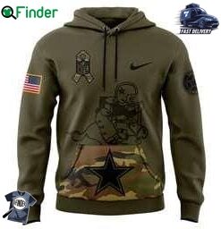 Dallas Cowboys Nike Camo 2024 Salute To Service Club Fleece Pullover Hoodie