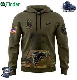 Mens Atlanta Falcons Nike Camo 2024 Salute To Service Club Fleece Pullover Hoodie