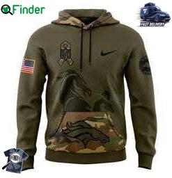 Mens Denver Broncos Nike Camo 2024 Salute To Service Club Fleece Pullover Hoodie
