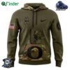 Mens Oregon Ducks Football Nike Camo 2024 Salute To Service Club Fleece Pullover Hoodie
