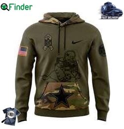 Mens Dallas Cowboys Nike Camo 2024 Salute To Service Club Fleece Pullover Hoodie