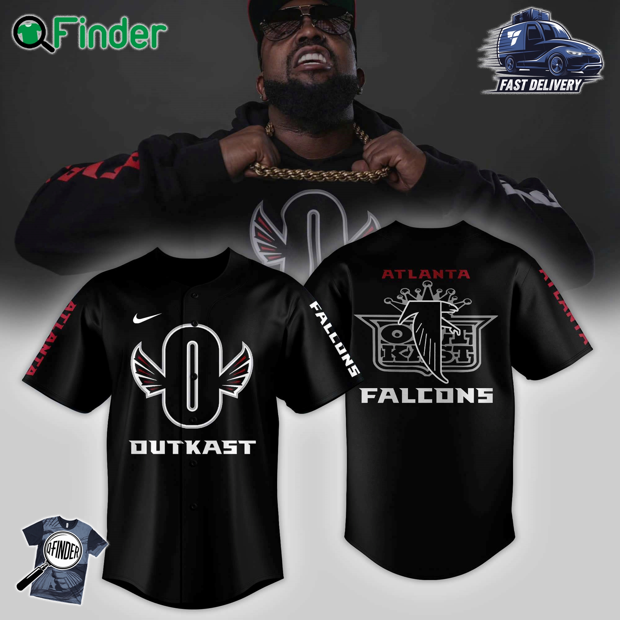 Outkast X Atlanta Falcons Limited Edition Black Hoodie 2024 Outkast X Atlanta Falcons Limited Edition Black Hoodie 2024