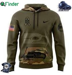 Seattle Seahawks Nfl Nike Camo 2024 Salute To Service Club Fleece Pullover Hoodie