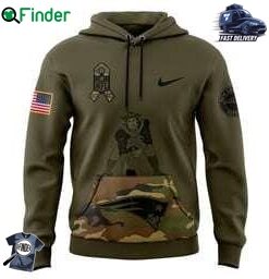 Mens New England Patriots Nike Camo 2024 Salute To Service Club Fleece Pullover Hoodie
