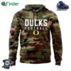 Oregon Football Nike 2024 Salute To Service Club Fleece Pullover Hoodie