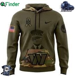 Washington Commanders Nike Camo 2024 Salute To Service Club Fleece Pullover Hoodie