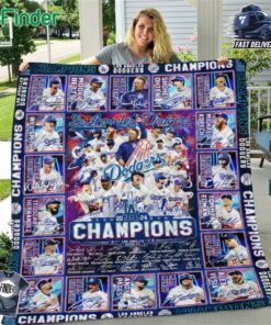 2024 Champions Los Angeles Dodgers Quilt Blanket