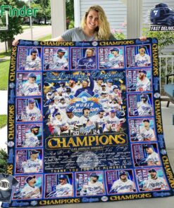 La Mlb World Champion 2024 Quilt Blanket