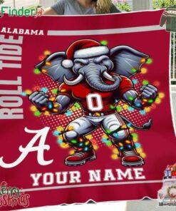 Alabama Crimson Tide Roll Tide Christmas 2024 Personalized Fleece Blanket Quilt