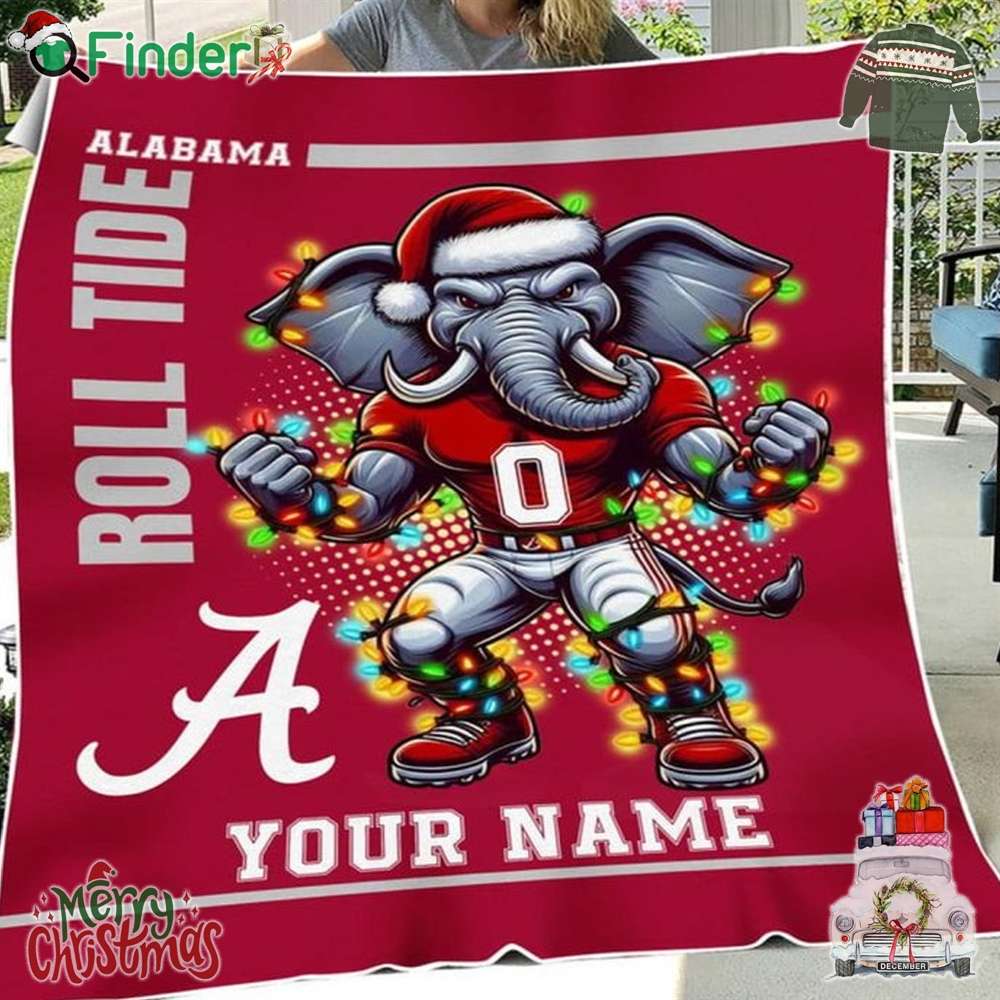Alabama Crimson Tide Roll Tide Christmas 2024 Personalized Fleece Blanket Quilt Alabama Crimson Tide Roll Tide Christmas 2024 Personalized Fleece Blanket Quilt