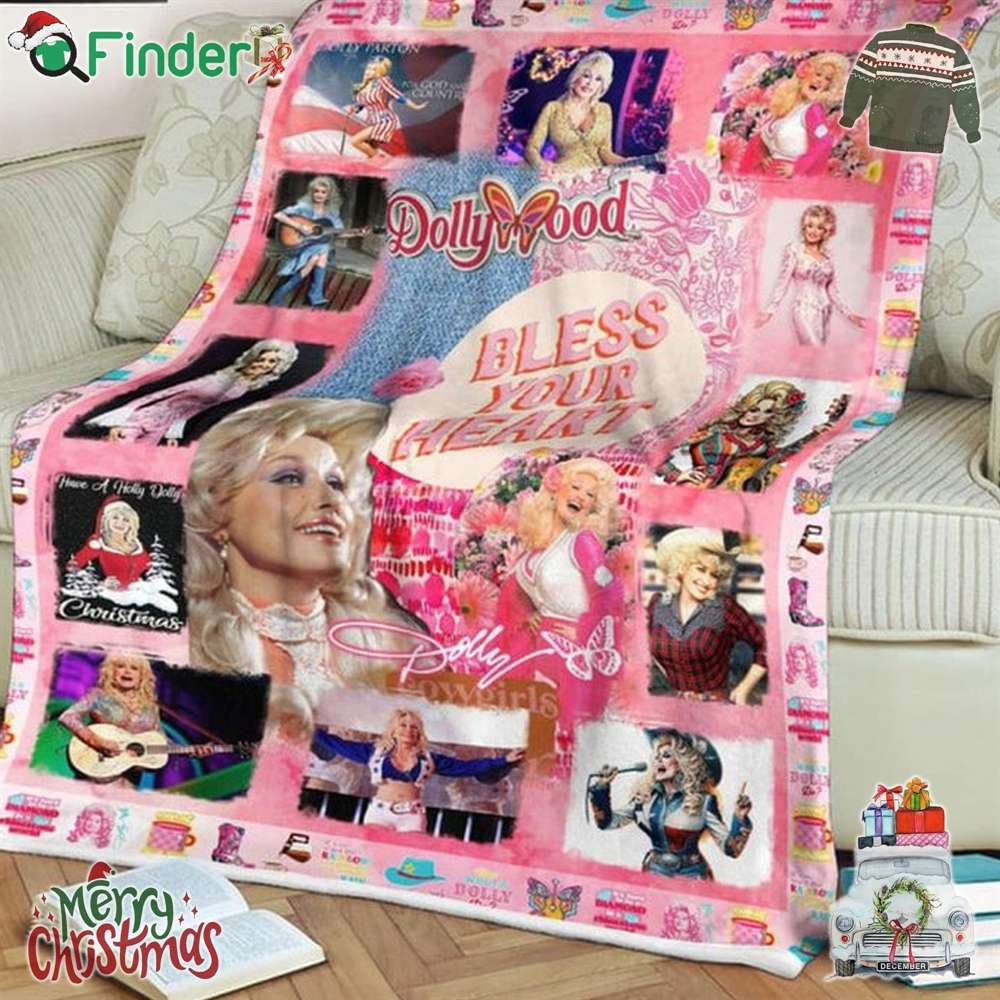 Dolly Parton Bless Your Heart Dollywood Fleece Blanket Quilt Dolly Parton Bless Your Heart Dollywood Fleece Blanket Quilt