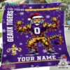 Lsu Tigers Geaux Tigers 2024 Christmas Personalized Fleece Blanket Quilt