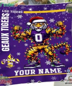 Lsu Tigers Geaux Tigers 2024 Christmas Personalized Fleece Blanket Quilt